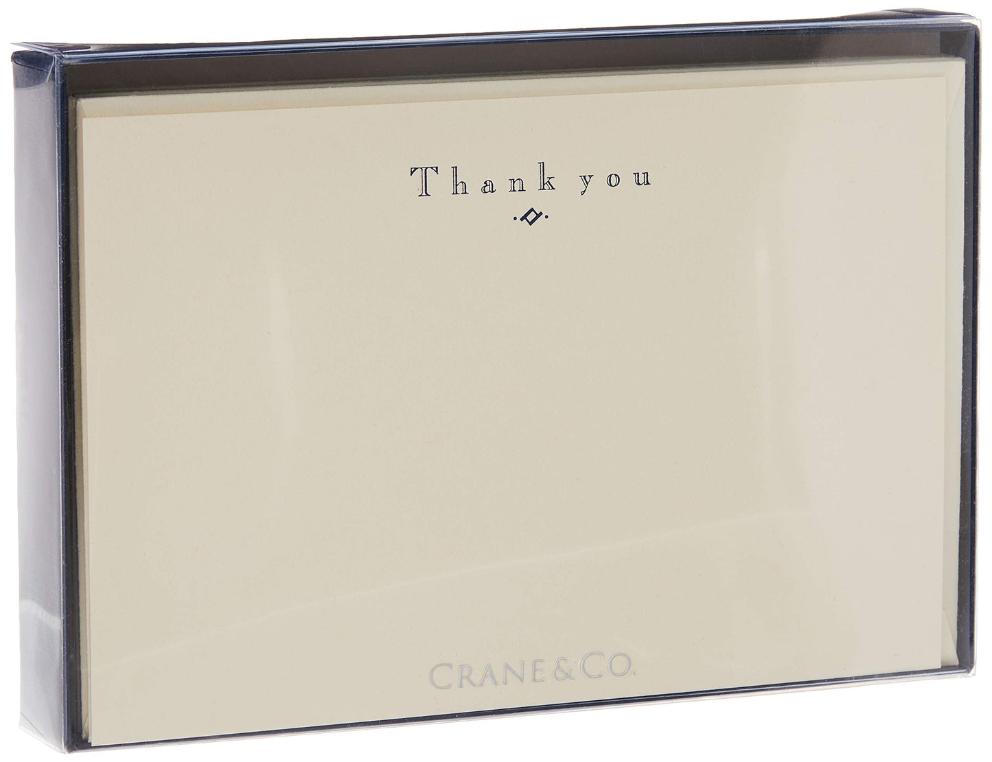 Navy Hand Engraved Thank You Cards (CT3116),10 cards / 10 lined envelopes