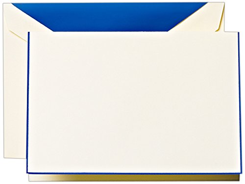 Regent Blue Bordered Ecruwhite Note with Liner (CF1430)