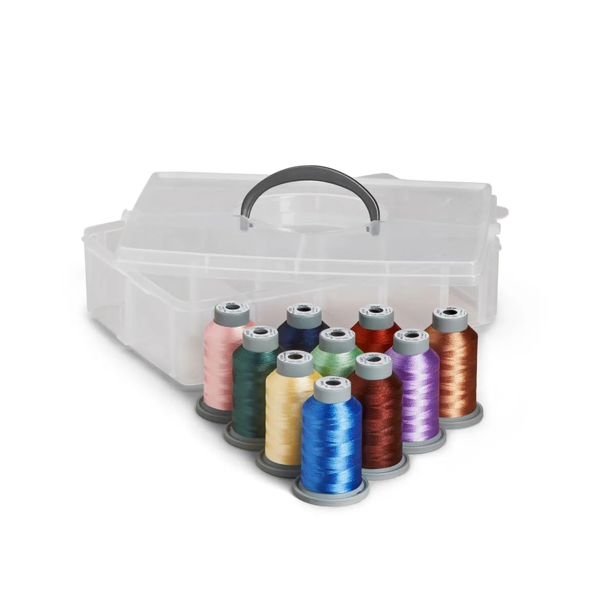 Angela Huffman Collection - Glide Polyester Thread No 40-10 Vibrant Colors for Quilting, Sewing, and Embroidery - 1,100yds Spools - Trilobal Versatile Sewing Thread Kit for Craft Enthusiasts