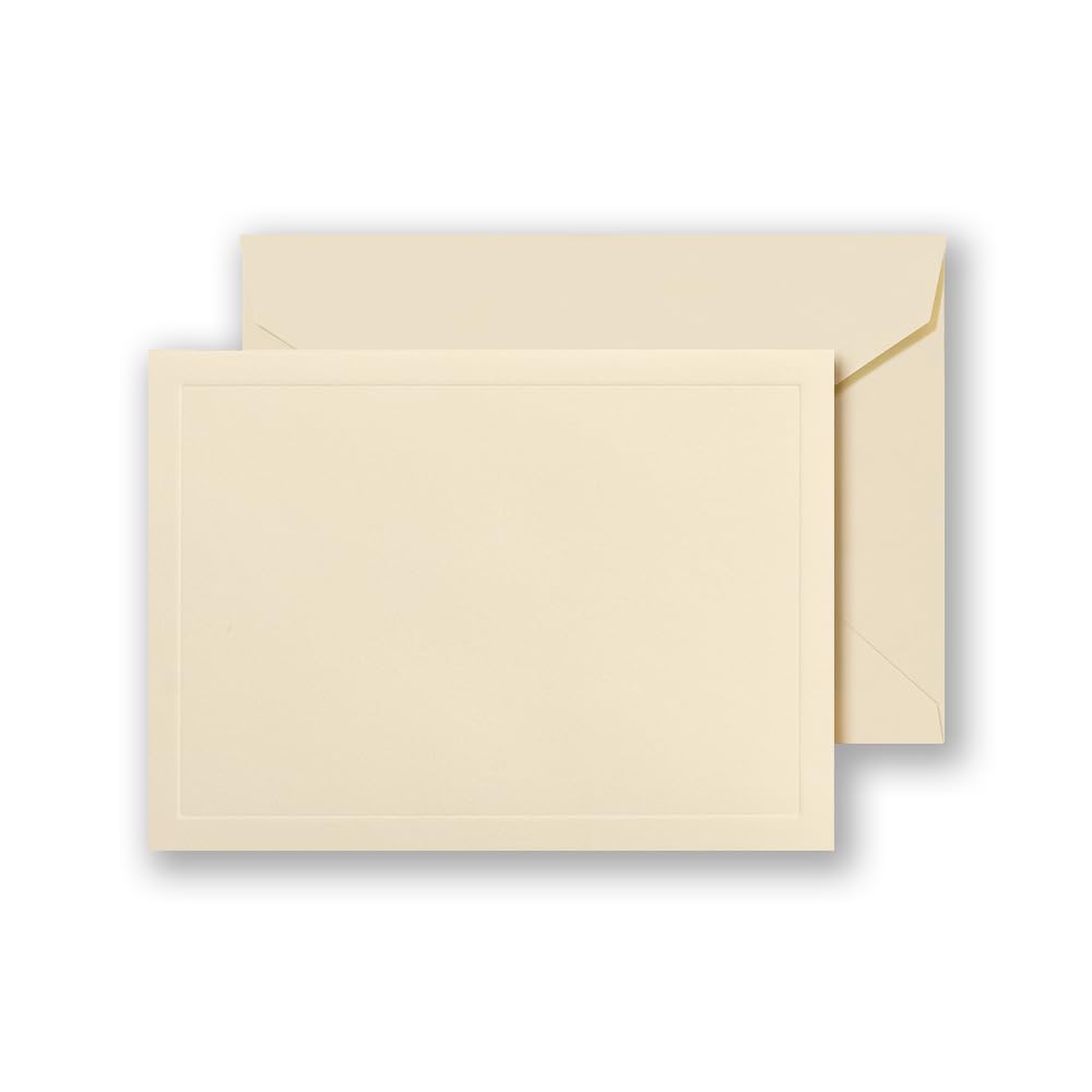 Crane & Co. Ecruwhite Paneled Frame Note (CN1373)