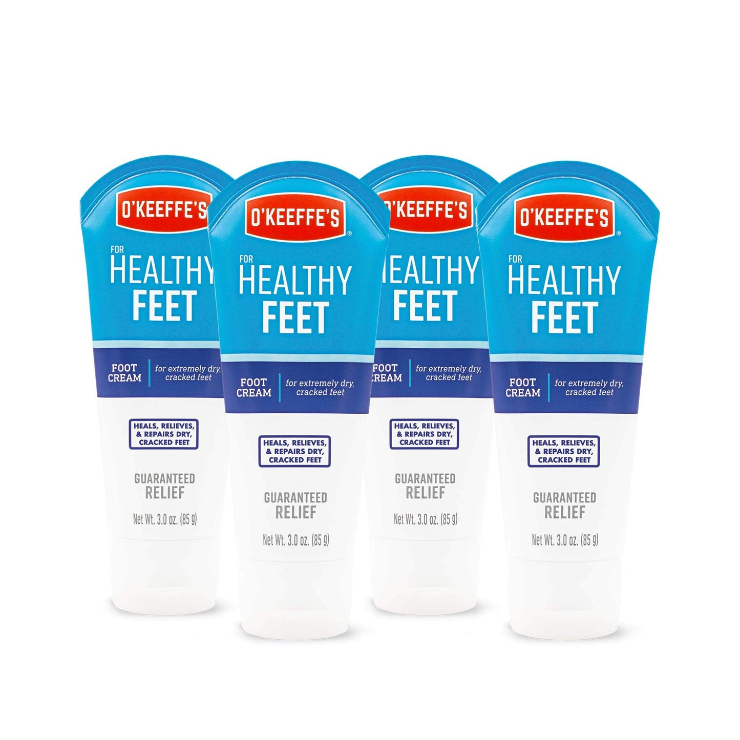 O'Keeffe's K0280004-4 Healthy Feet Foot Cream Tube (4 Pack), 3 oz