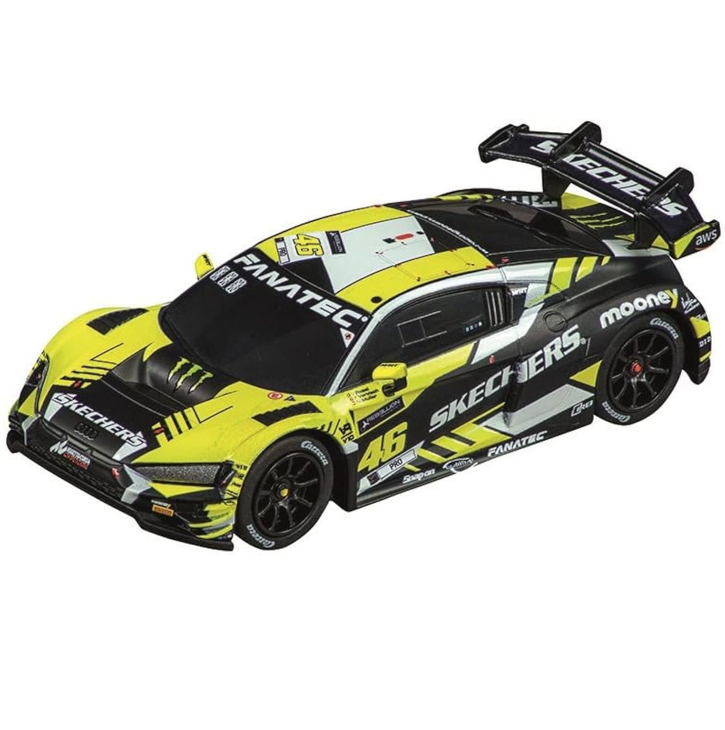 Carrera 64230 Audi R8 LMS GT3 Valentino Rossi No.46 1:43 Scale Analog Slot Car Racing Vehicle GO!!! Slot Car Toy Race Track Sets