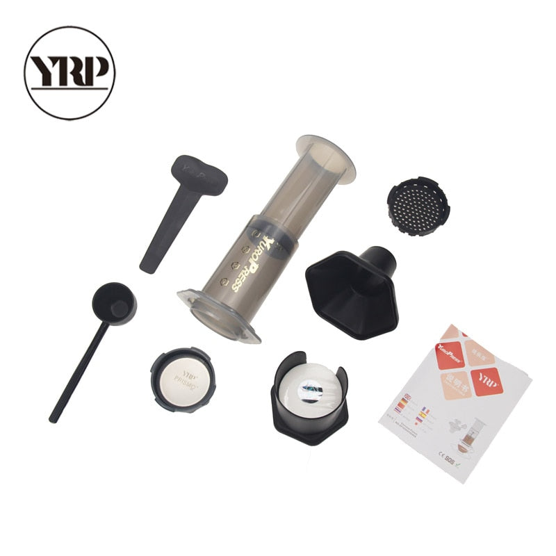 YRP YuroPress Portable Coffee Maker Espresso French Press barista tools Coffee Pot Air Press Drip Coffee Machine Filters Paper