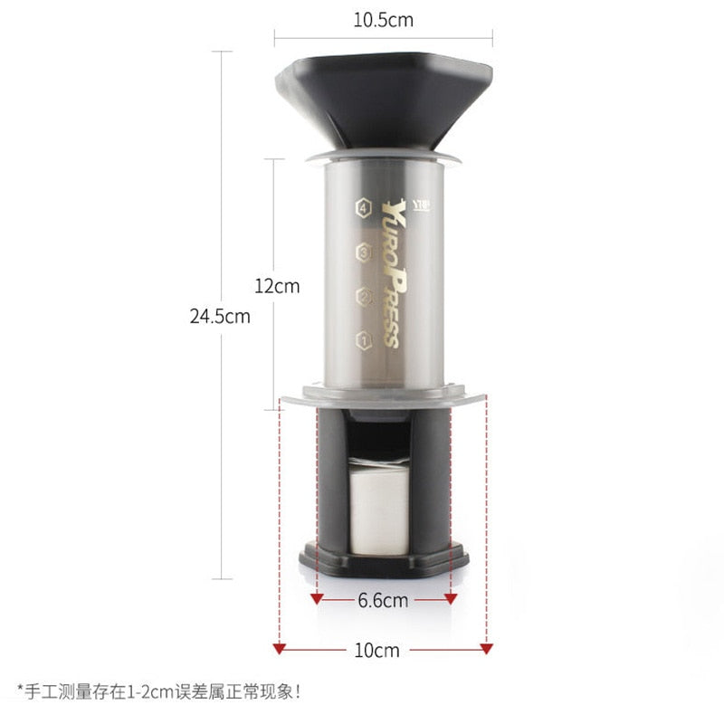 YRP YuroPress Portable Coffee Maker Espresso French Press barista tools Coffee Pot Air Press Drip Coffee Machine Filters Paper