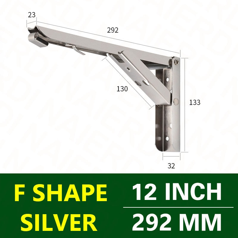 2PCS Triangle Folding Angle Bracket(Bearing Weight about 60KG)