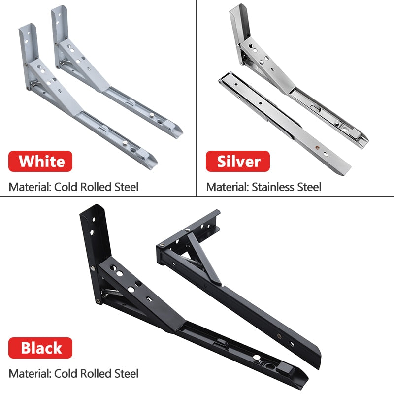 2PCS Triangle Folding Angle Bracket(Bearing Weight about 60KG)