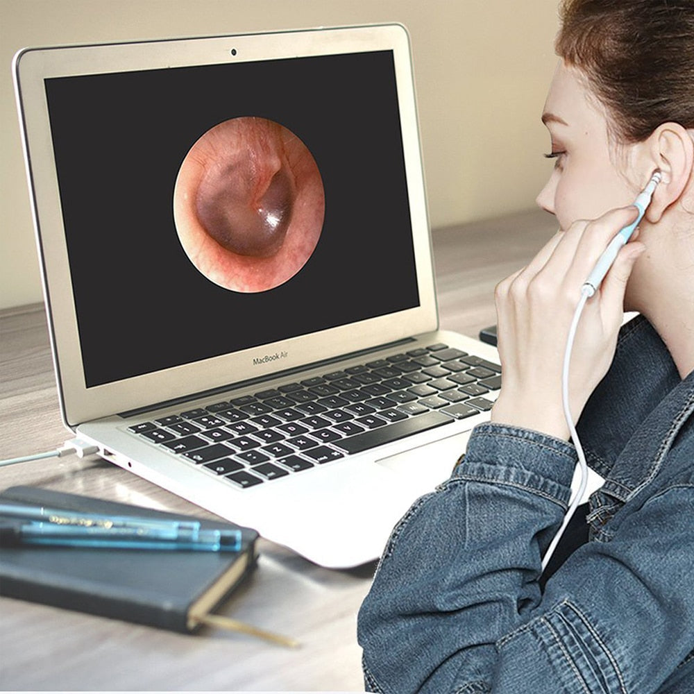 In Ear Cleaning Endoscope USB Visual Ear Spoon 5.5mm 0.3MP Mini Camera Health Care