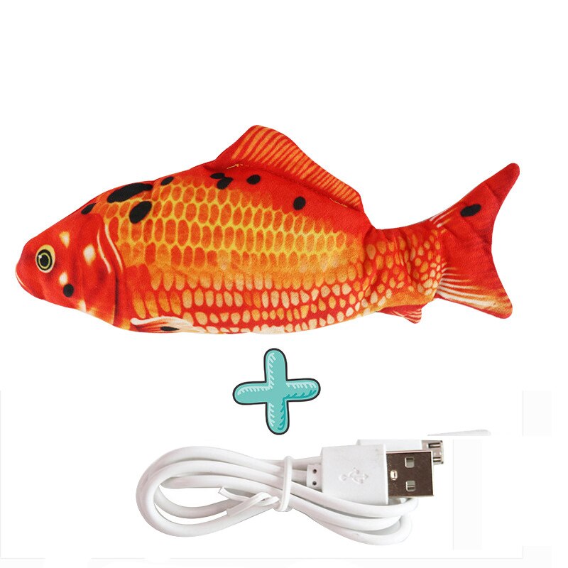 【MV343】Cat USB Charger Toy Fish Interactive Electric floppy Fish Cat toy