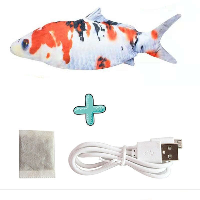 【MV343】Cat USB Charger Toy Fish Interactive Electric floppy Fish Cat toy