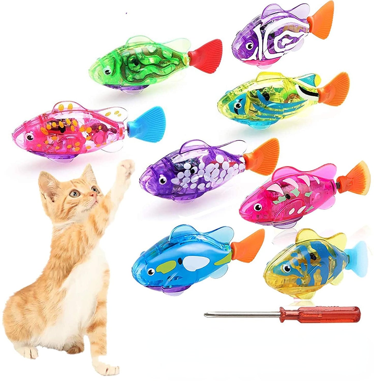 【MV342】LED cat interactive electric fish cat toy