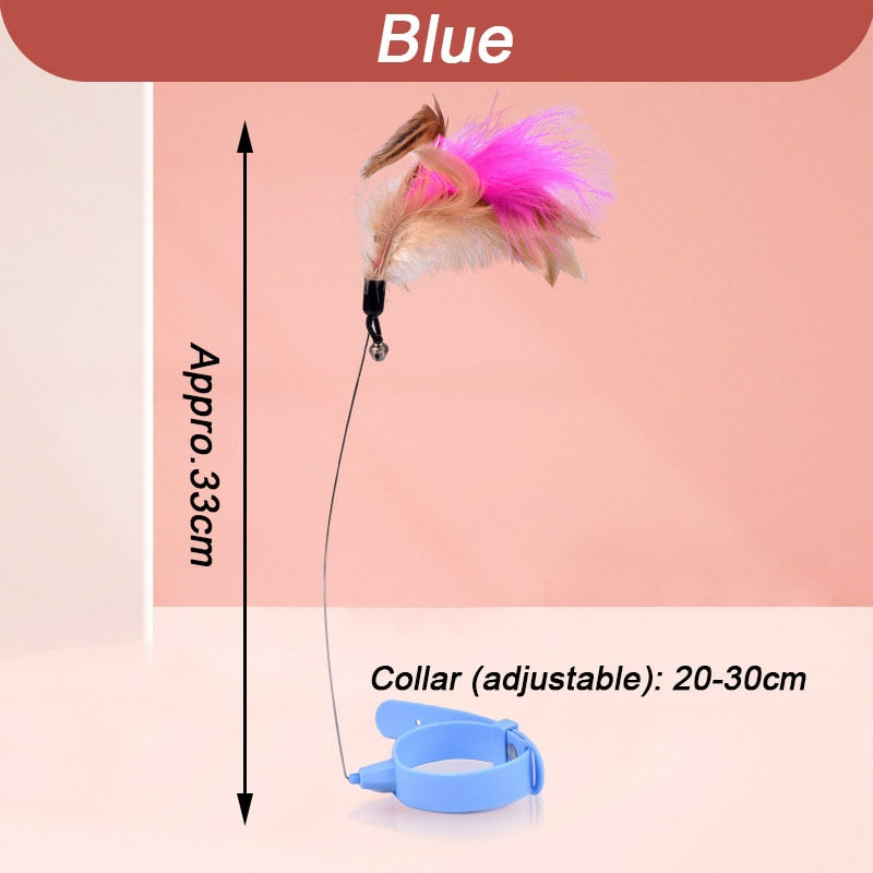 【MV346】Interactive Cat Toys Funny Feather Teaser Stick with Bell