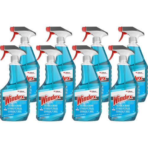 PY01 Windex Ammonia-D Glass Cleaner, Fresh, 32 oz Spray Bottle, 8/Carton (322338)