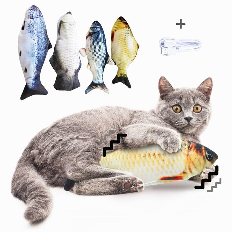 【NDO38】Cat Interactive Toy Fish