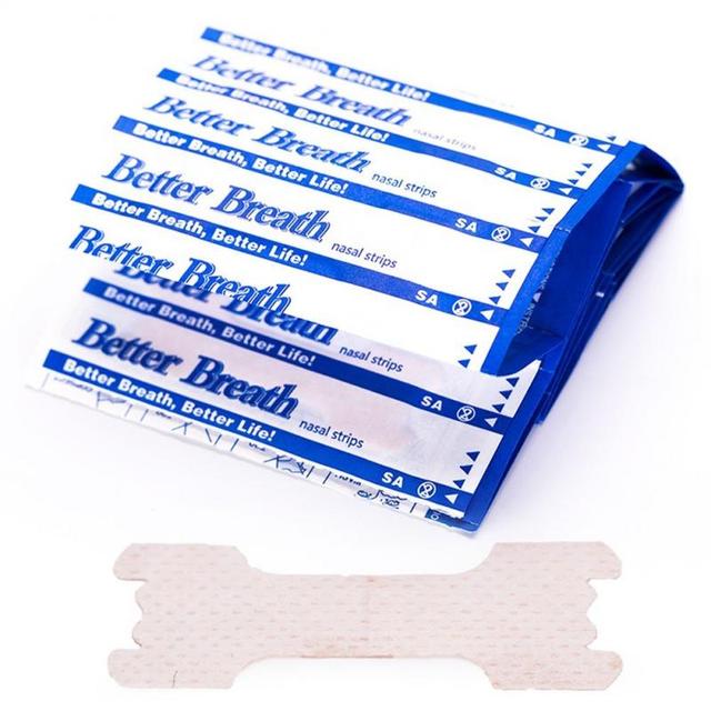 JUL-100/300/500pcs Breath Nasal Strips Anti Snoring Stickers Nose Ventilation Sticker Pads Stop Snoring Relieve Stress Health Care
