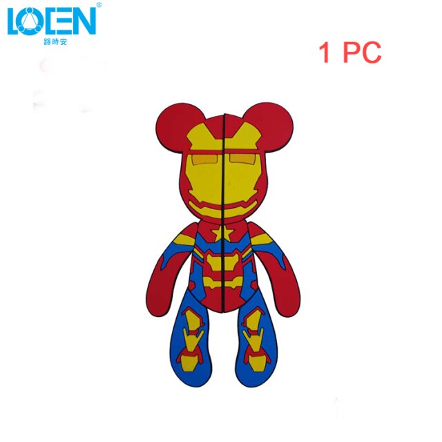 LOEN 3D Creative Cartoon Car Door Protector Rubber Door Side Stickers Protector Car Anti-Collision Bumper Decals Black Red Blue