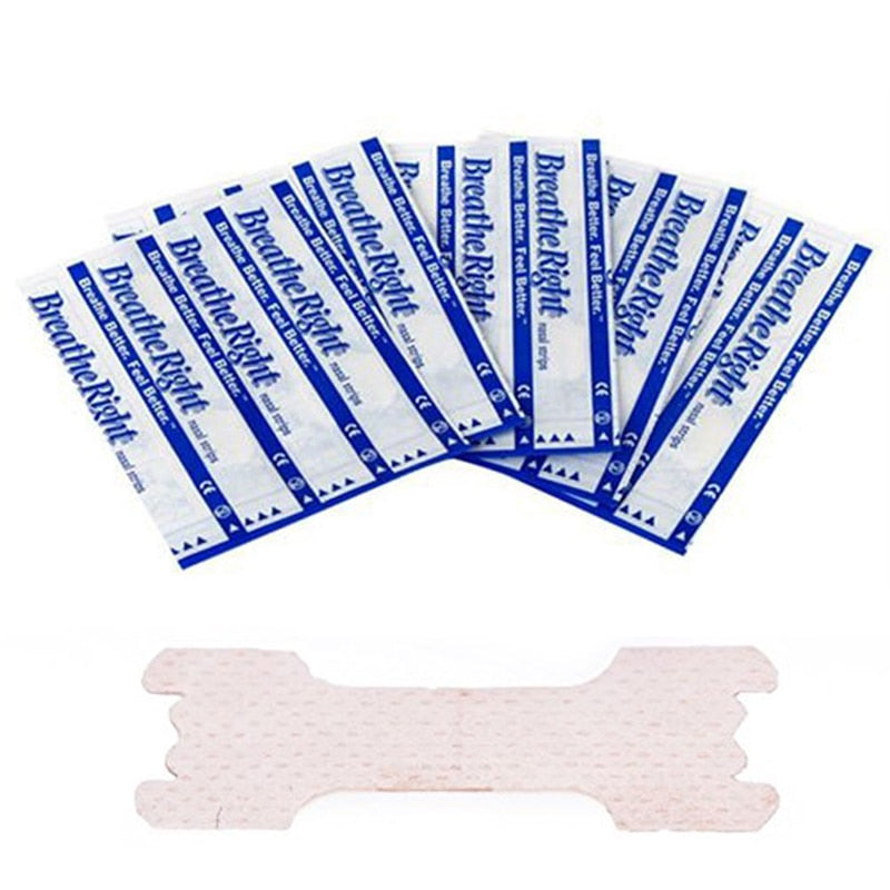 JUL-100/300/500pcs Breath Nasal Strips Anti Snoring Stickers Nose Ventilation Sticker Pads Stop Snoring Relieve Stress Health Care