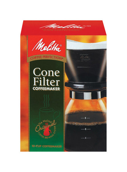PY01 Coffee Filter Melitta 10 cups Black Pour-Over Coffee Brewer
