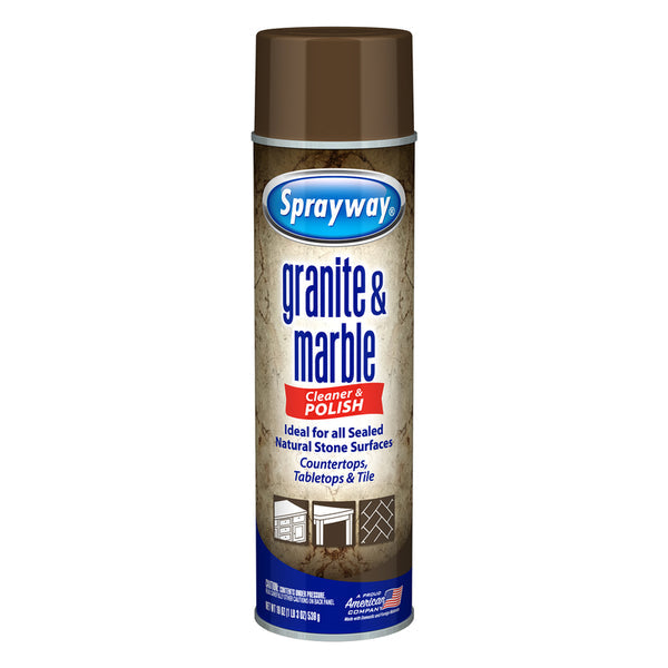 PY01 Sprayway Clean Scent Granite and Marble Cleaner Foam Spray 19 oz.
