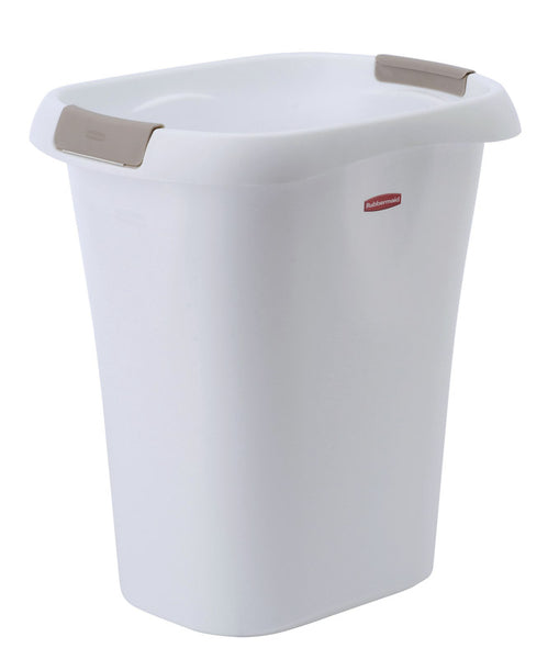 PY01 Trash Bags Rubbermaid 5.25 gal. White Open Top Wastebasket (Pack of 6)
