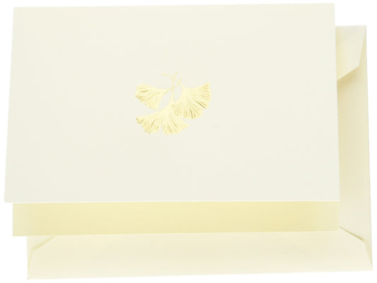 Hand Engraved Ginkgo Leaf Note (RF1413)