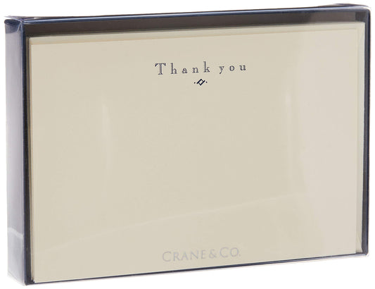 Navy Hand Engraved Thank You Cards (CT3116),10 cards / 10 lined envelopes