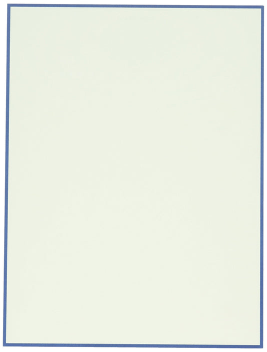 Crane & Co. Regent Blue Bordered Ecruwhite Letter Sheets (CH3316)