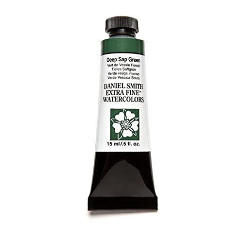 DANIEL SMITH 284600175 , Deep Sap Green Extra Fine Watercolor 15ml Paint Tube, 0.5 Fl Oz (Pack of 1)