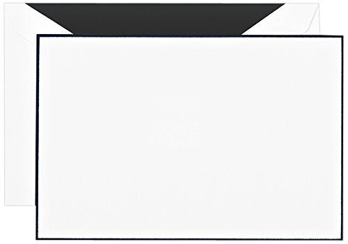 Black Bordered Correspondence Card (CC3512), Pack of 10