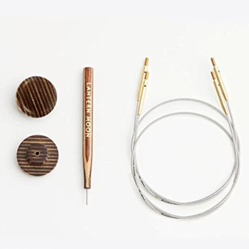 Lantern Moon Swivel Interchangeable Cords, Set of 2, 2 Wooden end caps and 1 Tightening Tool (16" / 40 cm)