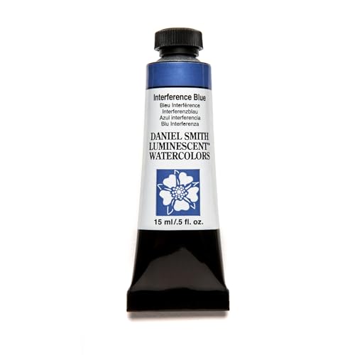 Daniel Smith Luminescent? Watercolor Paint, 15ml, Tube, Interference Blue, 0.5 fl oz, (Pack of 1)