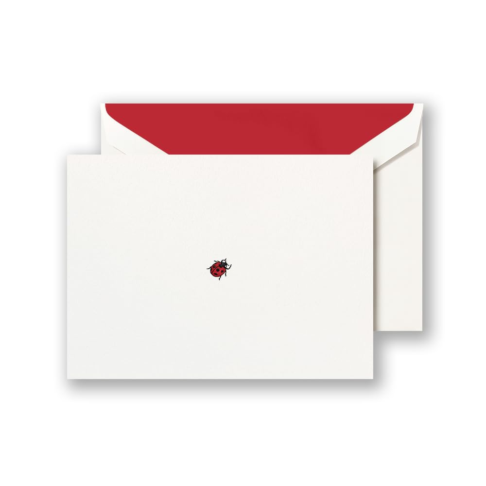 Crane & Co. Hand Engraved Ladybug Note (RF1408)