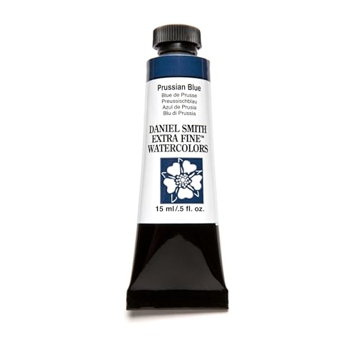 Daniel Smith Extra Fine Watercolor 15ml Paint Tube, Prussian Blue, 0.5 Fl Oz (Pack of 1)