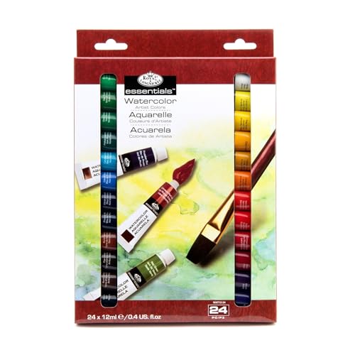 Royal & Langnickel WAT24 Watercolor Artist Tube Paint, 12ml, Pack of 24 colors