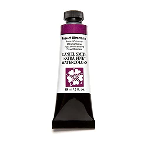 DANIEL SMITH 284600101 Extra Fine Watercolor 15ml Paint Tube, Rose of Ultramarine