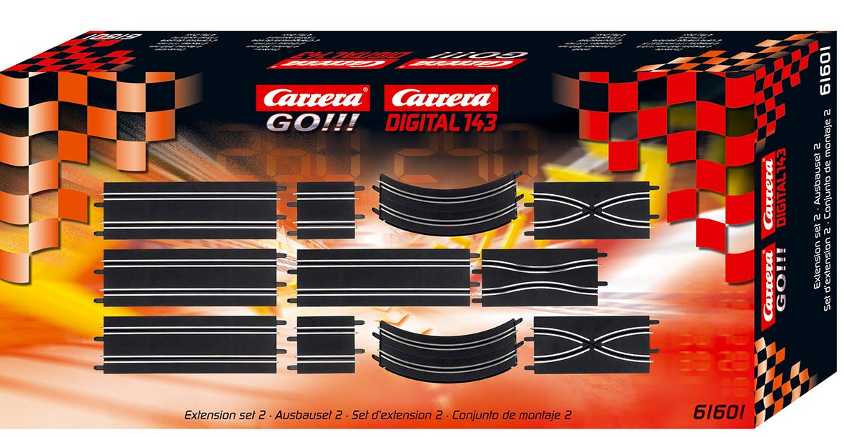 Carrera 61601 Extension Set 2 add on Expansion Parts Pack Compatible with GO 1:43 Scale Battery and Electric Slot car Race Tracks