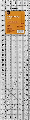 Fiskars Sewing Ruler (6"x 24") - Sewing and Quilting Ruler with Gridlines - Arts and Craft Supplies - Clear/Black