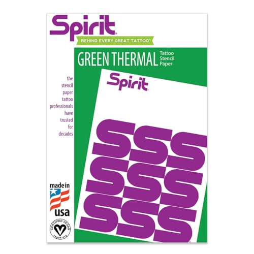 Spirit? Green Thermal Tattoo Stencil Transfer Paper, 8.5" X 11" - 100 Sheets