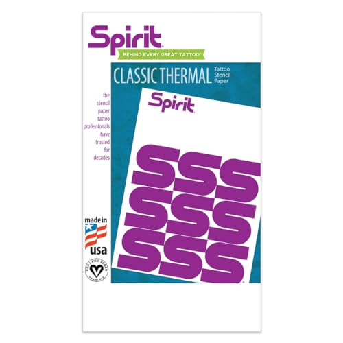 Spirit? Classic Thermal Tattoo Stencil Transfer Paper, 8.5" X 14" - 100 Sheets