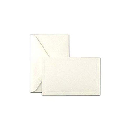 Pearl White Triple Debossed Panel Cards & Envelopes (CC3191)