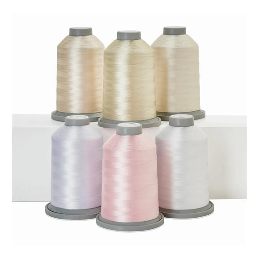 Thread Kit The Karen McTavish - Glide 5,500yds - Six Colors - 60214 - Each Spool - Trilobal Polyester Thread No 40 for Quilting - Super Sheen, No Lint, Colourfast - Ideal for Embroidery and Sewing