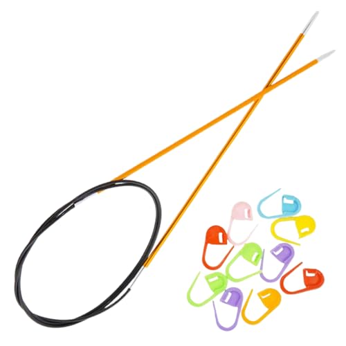 KnitPro Zing Circular Knitting Needles 40 inch, Size 1 (100cm, 2.25mm) with 10 Colorful Stitch Markers