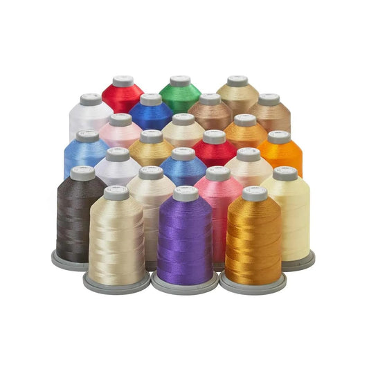 Preeminent Collection - Glide Polyester Thread No 40-24 Vibrant Colors for Quilting, Sewing, and Embroidery - 5,500yds Spools - Trilobal Essential Sewing Thread Set for Craft Enthusiasts
