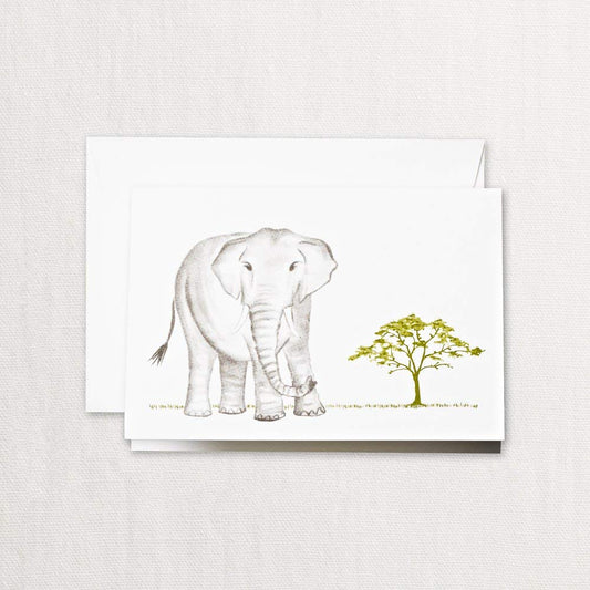 Brushstroke Elephant Note- Pack of 10 Cards