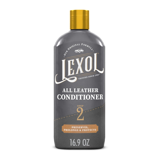 Lexol All Leather Conditioner for Car Seats and Interiors, Couches and Furniture, Shoes and Boots, Bags and Jackets, Baseball Gloves, Horse Saddles, 16.9 oz
