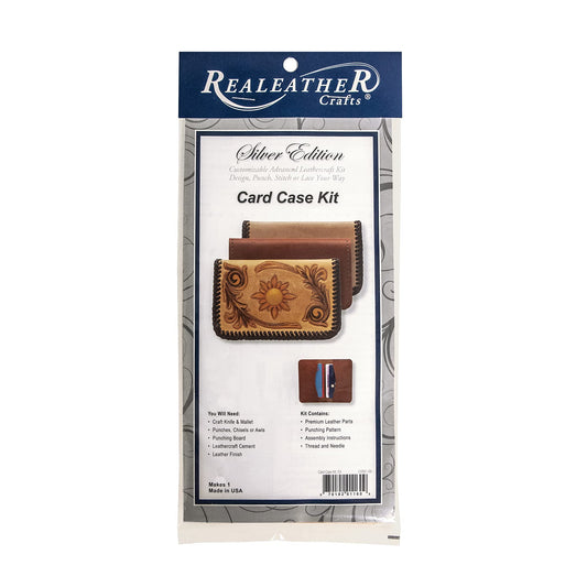Realeather Explore Leathercraft Kit with Card Sleeve, Bookmark, Laced Key Fob, Wristband and Bag Tag