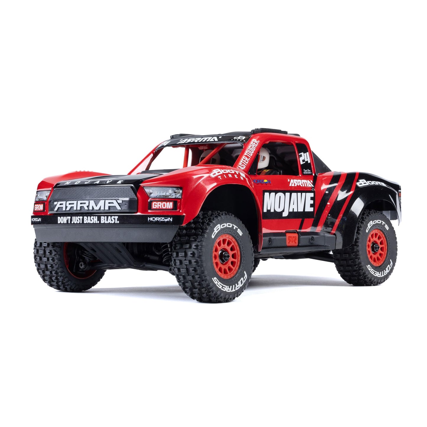 ARRMA RC Truck Mojave GROM 4x4 Smart Small Scale Desert Truck, RTR (with Battery and Charger Included) Red/Black ARA2104T1