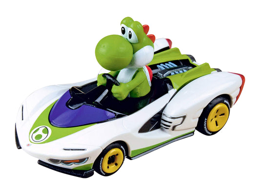 Carrera 64183 Mario Kart P-Wing Yoshi 1:43 Scale Analog Slot Car Racing Vehicle GO Slot Car Toy Race Track Sets