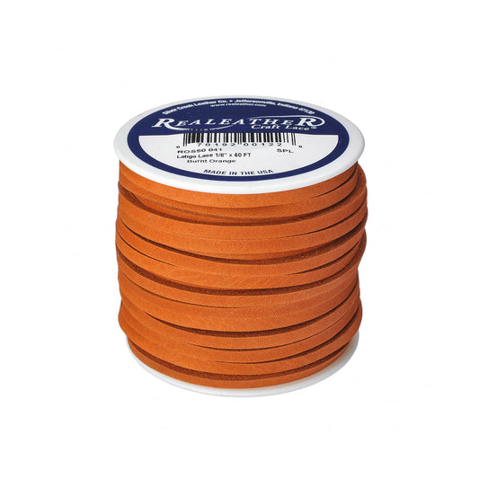 Silver Creek Leather Co Realeather Latigo Leather Lace for Crafts and Jewelry Making, 1/8" x 50', Medium Brown