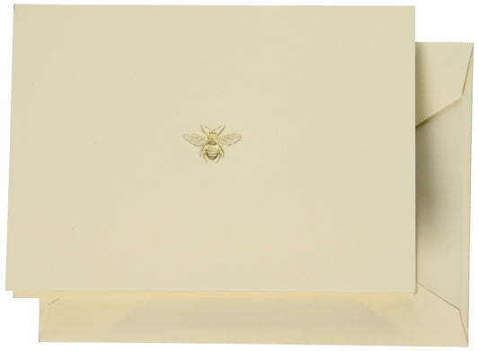Crane & Co. Hand Engraved Bee Note (RF1405), Ecruwhite