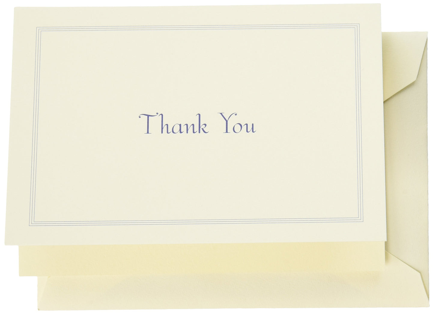 Regent Blue Triple Hairline Thank You Note (CT1422), Pack of 10